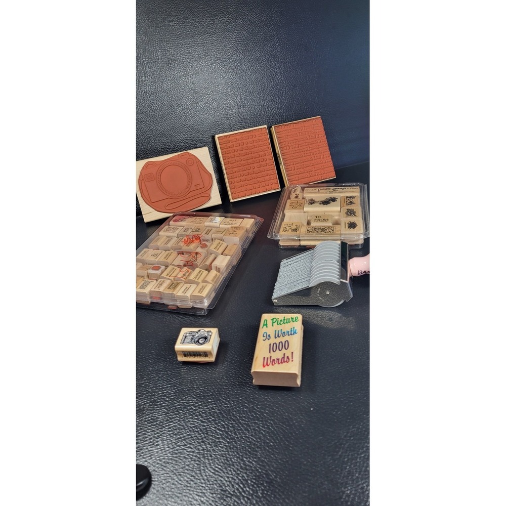 Stampin Up Lot of 60 Wood Rubber Stamps Various Styles Huge Collection